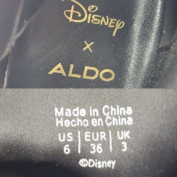 Disney X Aldo Step In Magic Leopard Chunky Heel Sock Bootie 6 Brown Mickey Boots - Picture 3 of 13